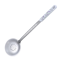 Escumadeira elegante com cabo de madeira, utensílio de cozinha em aço inoxidável para durabilidade incomparável, fabricada no Japão, presente
