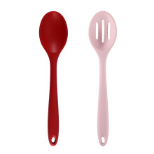 Silikonlöffel Maestro: Antihaftgeeignet, ergonomisches Design, hitzebeständig, spülmaschinenfest, BPA-frei, 2-teilig, Nylon, flexibler Griff,
