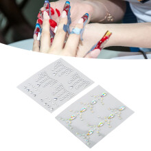 2 Blatt Selbstklebende Strass-Gesichtsticker für Augen-Make-up, DIY-Dekoration