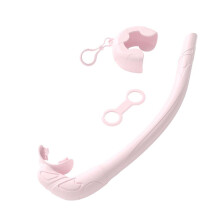 Soft Silicone Diving Snorkel, Portable and Foldable Design, Easy to Breathe, Suitable for Free Diving and Swimming,B Pink