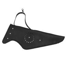 Archery Quiver PU Leather Shoulder Back Quiver Large Capacity Compact Portable for Outdoor Target Practicing Black Retro Design
