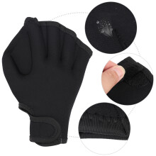 Erwachsene Kinder Schwimmflossen mit Webdesign, Nylon-Neopren-Tauchhandschuhe, Schwimmausrüstung, Schwarz