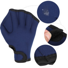 Dunkelblaue, gezippte Tauchhandschuhe für Erwachsene & Kinder, Training & Schwimmen
