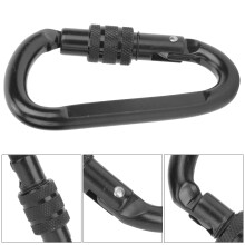 30KN Carbon Steel D-Type Carabiner for Climbing and Safety Lock