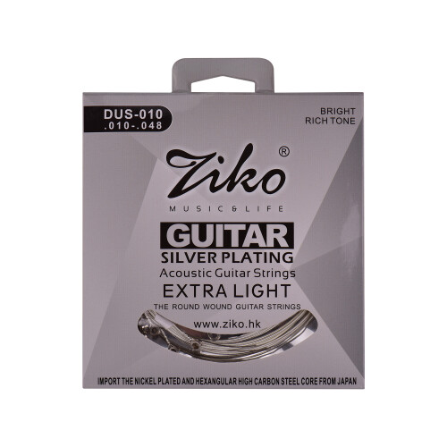 6 String Acoustic Set DUS-010 - Bright Tone Soft Play Silver Wound 1