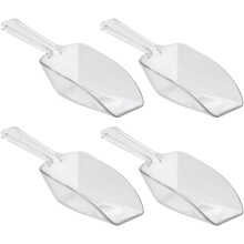 Cucharas de plástico transparente duraderas para múltiples tareas, mini utensilios de acrílico perfectos para mesas de dulces, paquete económico