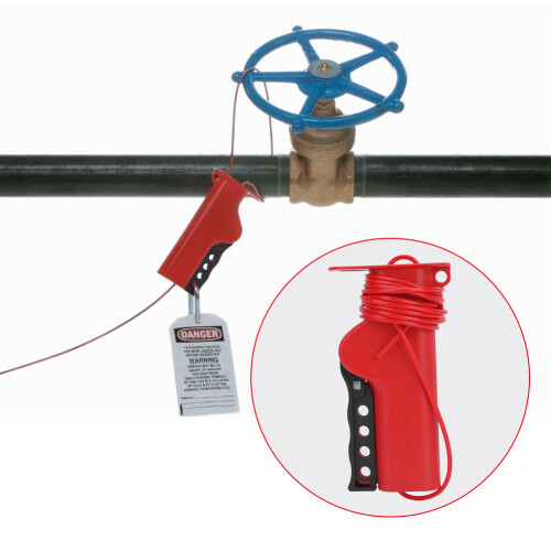 Adjustable Nylon Cable Lockout Device 1.6m Red Industrial Safety Lock 2