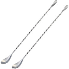Mixologi gjort elegant: Blandningssked i rostfritt stål, vriden spiraldesign, perfekt för cocktailshaker och högre koppar, lätt att underhålla
