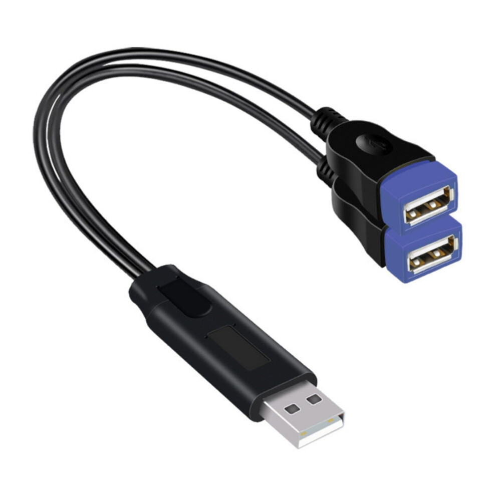 Double Usb Female To Male Y Splitter Adapter For Data Transfer And Charging Extension Cord Usb Power Charging Cord Y Splitter 9339159284810