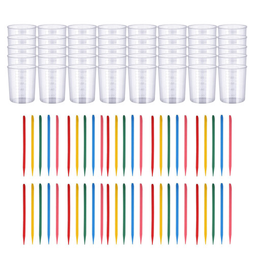 Sturdy Resin Measuring Cup Set Easy Cleaning Multipurpose-100ml