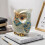 Owl Statue Home Decors Owl Figurine for-White 7