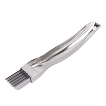 Hachoir à légumes facile à utiliser, en acier inoxydable, multidirectionnel, pour oignons verts. Lames ultra-fines pour un hachage précis.