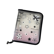 PVC Clear Photocard Holder Album Photo Collect-Black star shell
