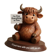 Highlands Cow Figurines Farmhouse Decors, Resins Animal-D
