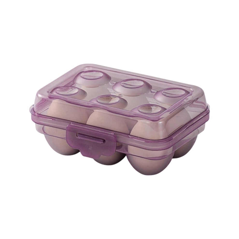 Clear Plastic Eggs Storage Container-Transparentpurple 6