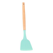 Espátula de cozinha resistente ao calor, espátula de silicone antiaderente sem BPA, cabo de madeira antiderrapante, ideal para chefs, confeiteiros