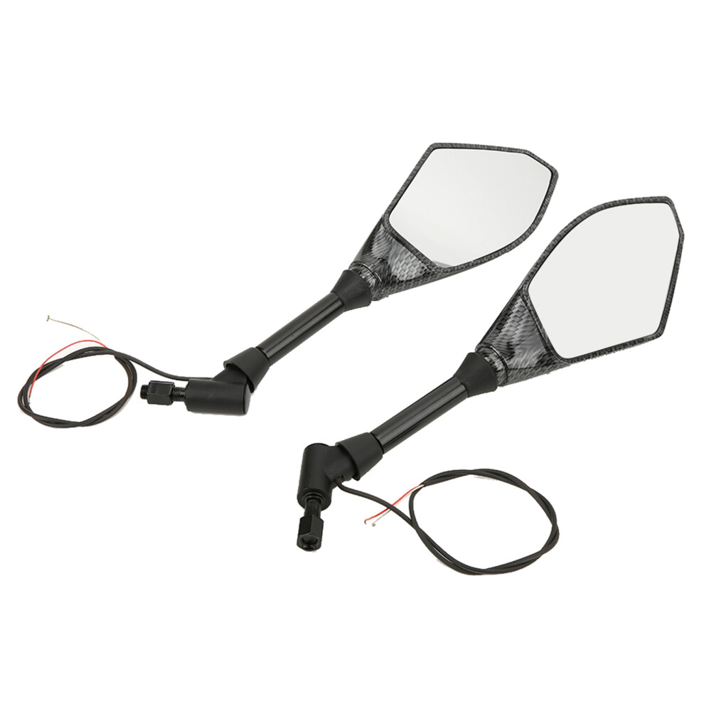 Led Side Rearview Mirror With Turn Signal For 10Mm Handlebar Motorcycle Light 8701362354658