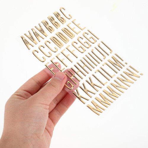 3 Bögen 3D Goldene Und Aufkleber Für DIY 2