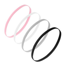 4Stk Silikon Elastisch Gewebt Sport Haarbänder Rutschfest Yoga