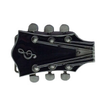 Men Fashion Belt Buckle Multi-color Metal Guitar Music-Black