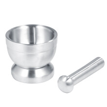 Stainless Steel Mortar and Pestle Set, Elegant Design Spice Grinder for Professional and Home Chefs