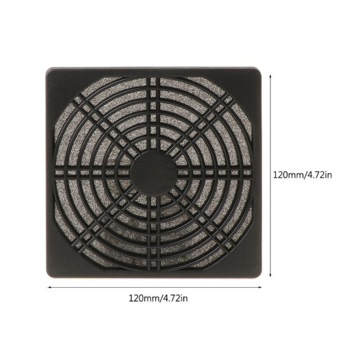 1Pcs Dustproof 120mm for Case Fan Dust Filter Guard Grill-Black 1