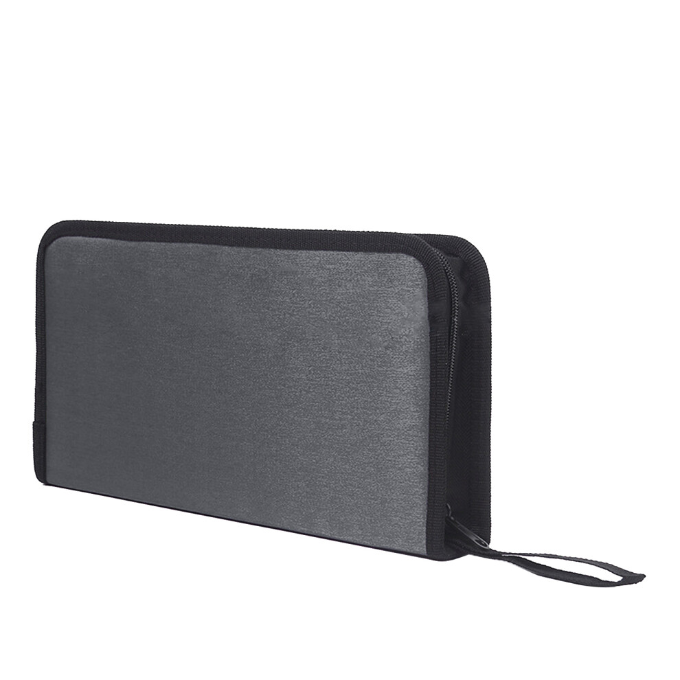 Cd Dvd Booklet Holder Cd Dvd Discs Fabric Cloth Handbag- Gray 7704000162821