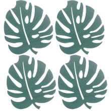 Hitzebeständige Platzsets mit Schildkrötenblatt-Motiv, Silikon-Untersetzer für Getränke, rutschfeste Untersetzer mit flexiblem Design (4er-Set)