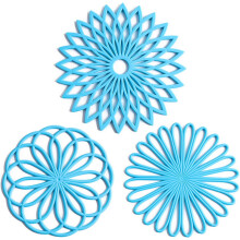 Eleganter Silikon-Untersetzer, hitzebeständige, flexible und rutschfeste Tischmatte, lebensmittelechtes Silikon, vielseitig einsetzbarer dekorativer