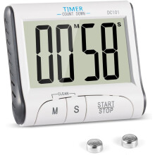 Effizienter Küchentimer, digitaler Magnettimer mit Ständer und Aufhängeöse, lauter Alarm für zuverlässige Benachrichtigungen