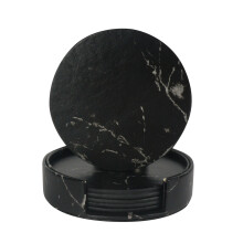 Porta-copos de silicone antiderrapantes, com design elegante em imitação de couro, perfeitos para seu escritório em casa.