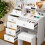 Dresser Table Vanity Makeup Desk LED Light Mirror 7