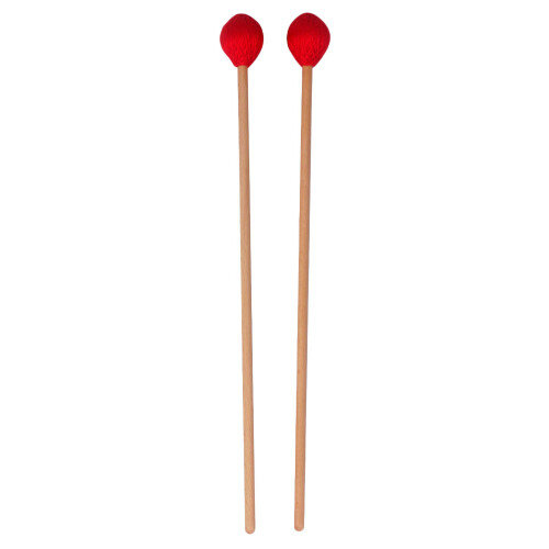 2St Marimba Stokjes Rood Beukenhout Nylon Voor Percussie