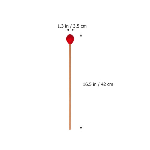 2St Marimba Stokjes Rood Beukenhout Nylon Voor Percussie 1