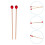 2St Marimba Stokjes Rood Beukenhout Nylon Voor Percussie 3