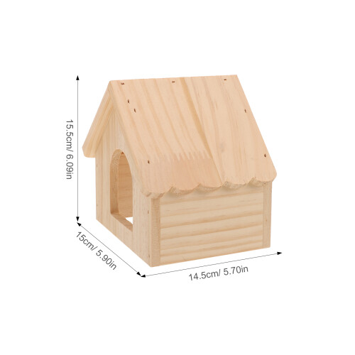 Casa De Madera Para Hámster, Para Jerbos Y Conejillos 1