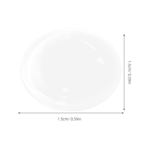 300 Dubbelzijdige Kleverige Punten 0,59 Inch Rond Transparant 2