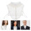 Donna Camicia Colletto Finto in Bianco 11
