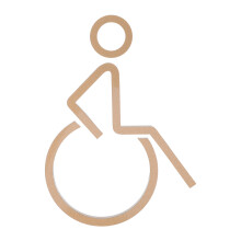 Acrylische Toilet Aanwijzing Gehandicapten Wandsticker Rolstoel