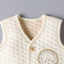 Baby Baumwoll Weste Weiß Herzform 73cm Warme Wattierte Baumwollbabysweste