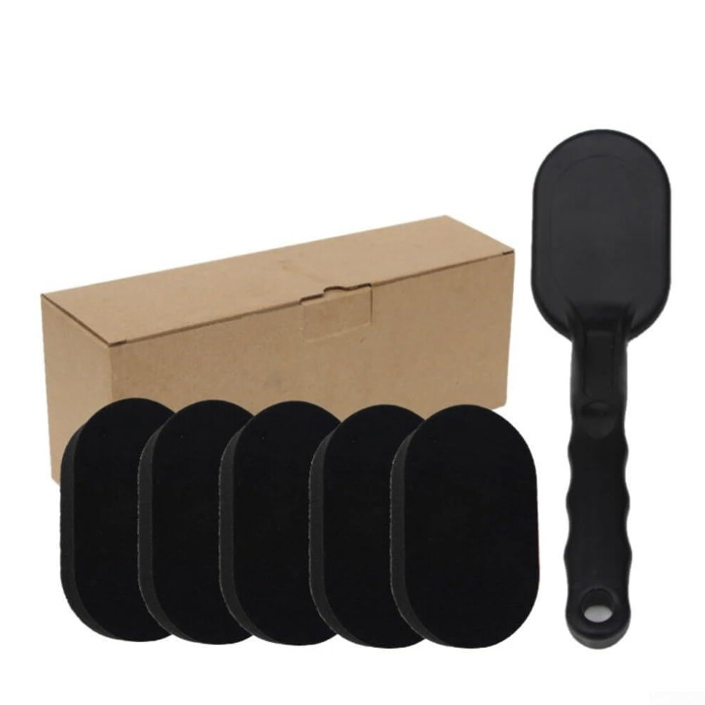 Car Tire And Wheel Cleaning Brush With Detachable Polishing Sponge And Ergonomic Handle For Detailed Vehicle Care (Black) Black 9105992138487
