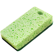 Sponsjes van natuurlijke houtpulp, grotere en duurzame cellulose schuursponsjes, efficiënte reiniging voor keuken en badkamer, krasbestendige