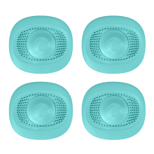 Flexibel thermoplastisch rubber voor doucheaccessoires, eenvoudig te installeren schoonmaakgereedschap voor thuis, afvoerdeksel, haarvanger (4 stuks)