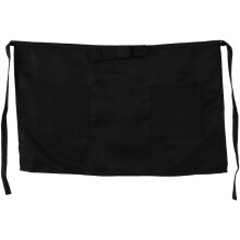 Șorț de serviciu pentru personalul de servire, trei buzunare separate (nu sunt incluse), șorț de talie pentru chelner cu acoperire mare, șorț