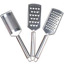 Innovatief keukentrio, set van 3 kaasraspen met ergonomische roestvrijstalen handgreep en multifunctionele raspopties voor al uw kookplezier.