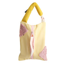 Stevige polyester hangende tissuehouder-Geel
