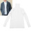 Herren Weißer Hochkragenpullover 2XL Polyester Langarm Freizeitshirt 16