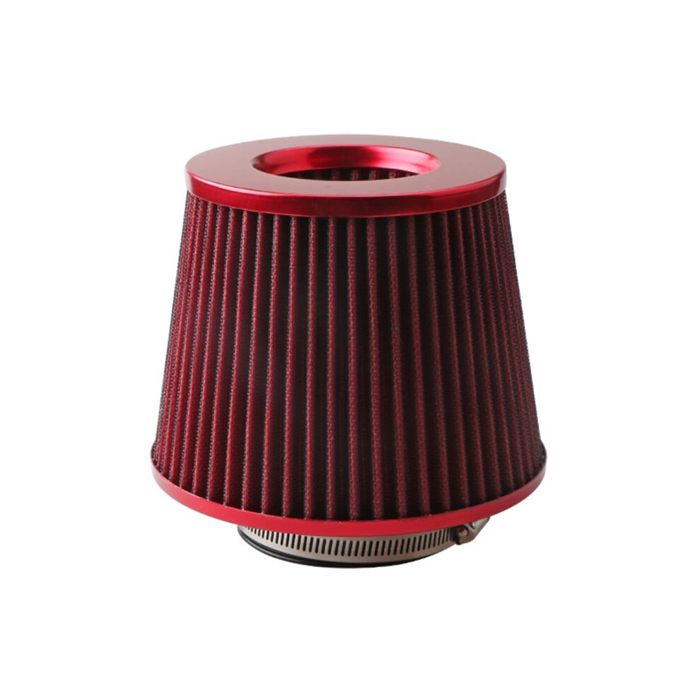 76Mm Car Air Filter Inlet Intake Round Cone High Flow Gauze Mesh Filter Mushroom Head Airfilter Modification Car Accessorie Car Air Filter(Rosso) 9105992138760