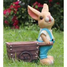 (blue rabbit) Ducks Ornaments Outdoor Statues Figurines Indoor Outdoor Resin Figurines Decorations for Patios, Gardens, and Yard Decor