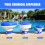 Floating Pool Chlorine Dispenser 5 Inch, Blue & White, Adjustable, Durable 4